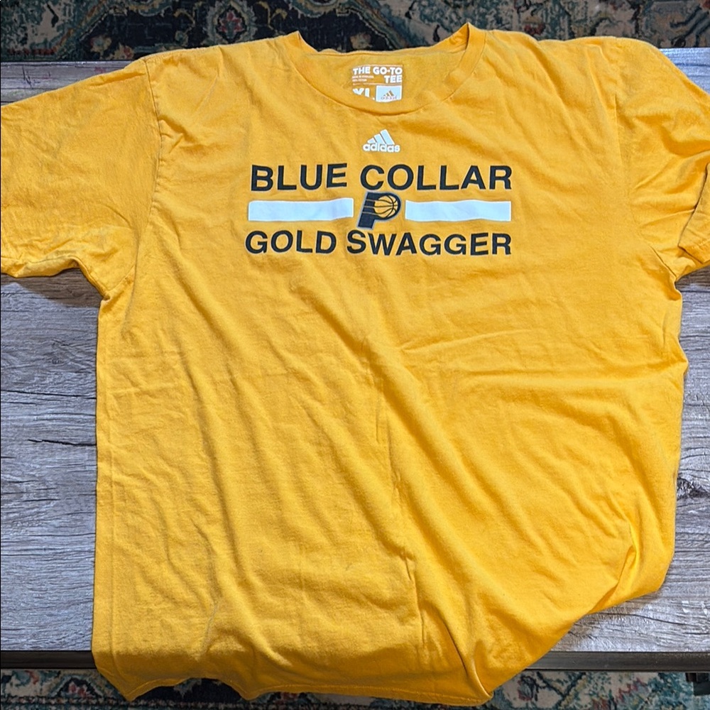 Indiana Pacers Adidas Gold Graphic Tee
